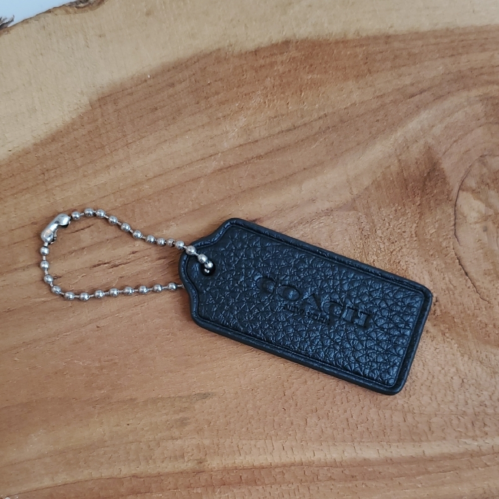 Coach Black Leather Handbag Charm